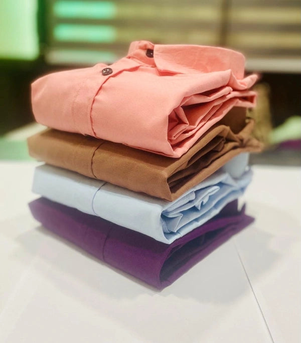 Plain Formal Shirt Combo – 4 Piece ComboTimeless Style And Comfort