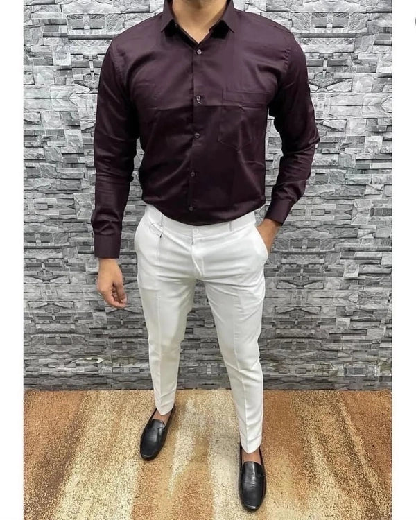 Formal Plain Shirt Pant Combo – Timeless Style And Comfort