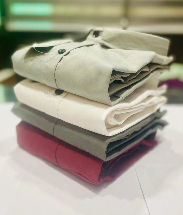 Plain Formal Shirt Combo – 4 Piece ComboTimeless Style And Comfort