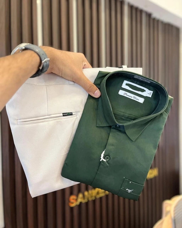 Formal Plain Shirt Pant Combo – Timeless Style And Comfort