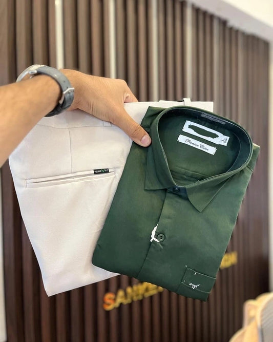 Formal Plain Shirt Pant Combo – Timeless Style And Comfort