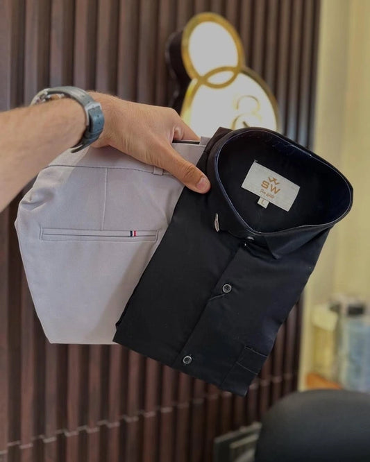 Formal Plain Shirt Pant Combo – Timeless Style And Comfort