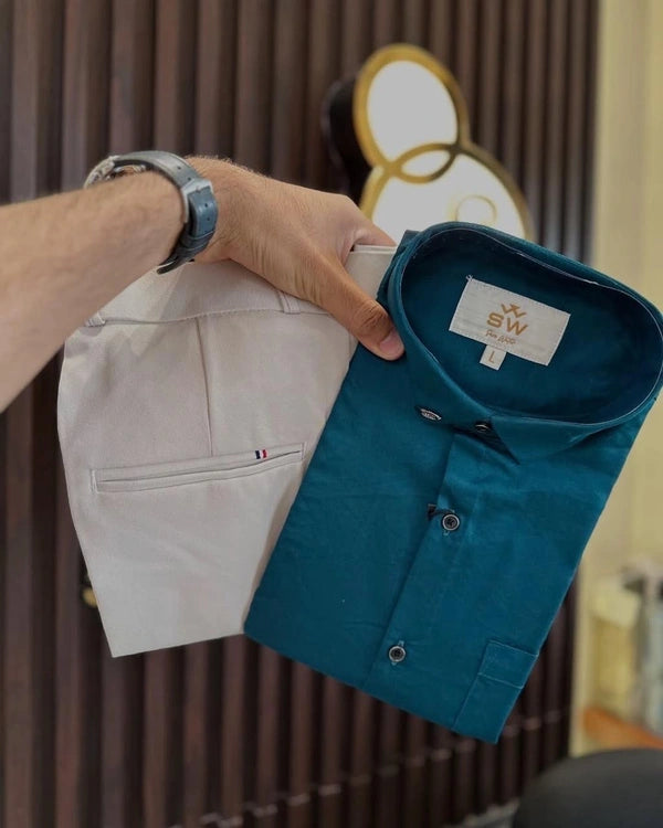 Formal Plain Shirt Pant Combo – Timeless Style And Comfort