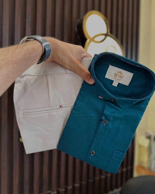 Formal Plain Shirt Pant Combo – Timeless Style And Comfort